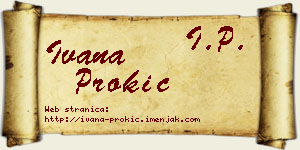 Ivana Prokić vizit kartica